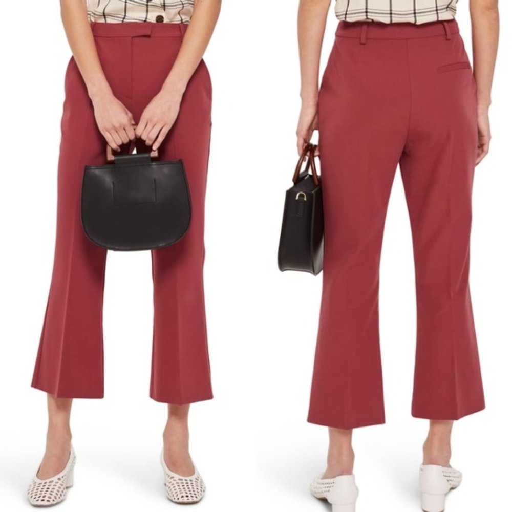 Topshop Slim Kick Flare Cropped Wide Leg Crop